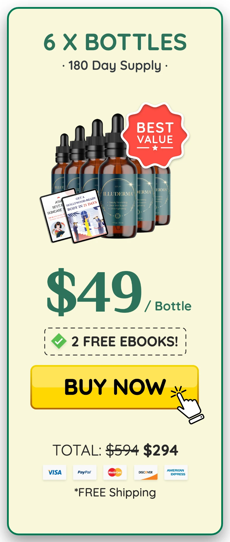 Illuderma 6 bottles